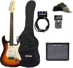 E-gitarre set Eastone STR70 +Blackstar ID Core V3 10W +Accessories - 3-color sunburst