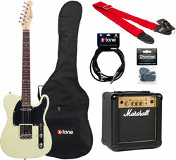 E-gitarre set Eastone TL70 +MARSHALL MG10 +HOUSSE +COURROIE +CABLE +MEDIATORS - Ivory