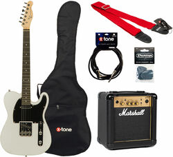 E-gitarre set Eastone TL70 +Marshall MG10 +Accessories - Olympic white