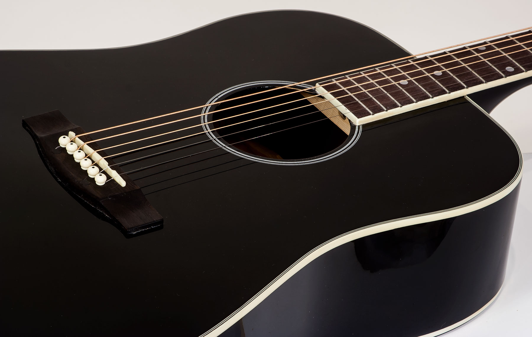 Eastone Dr100-blk Dreadnought Epicea Okuman - Black - Westerngitarre & electro - Variation 2