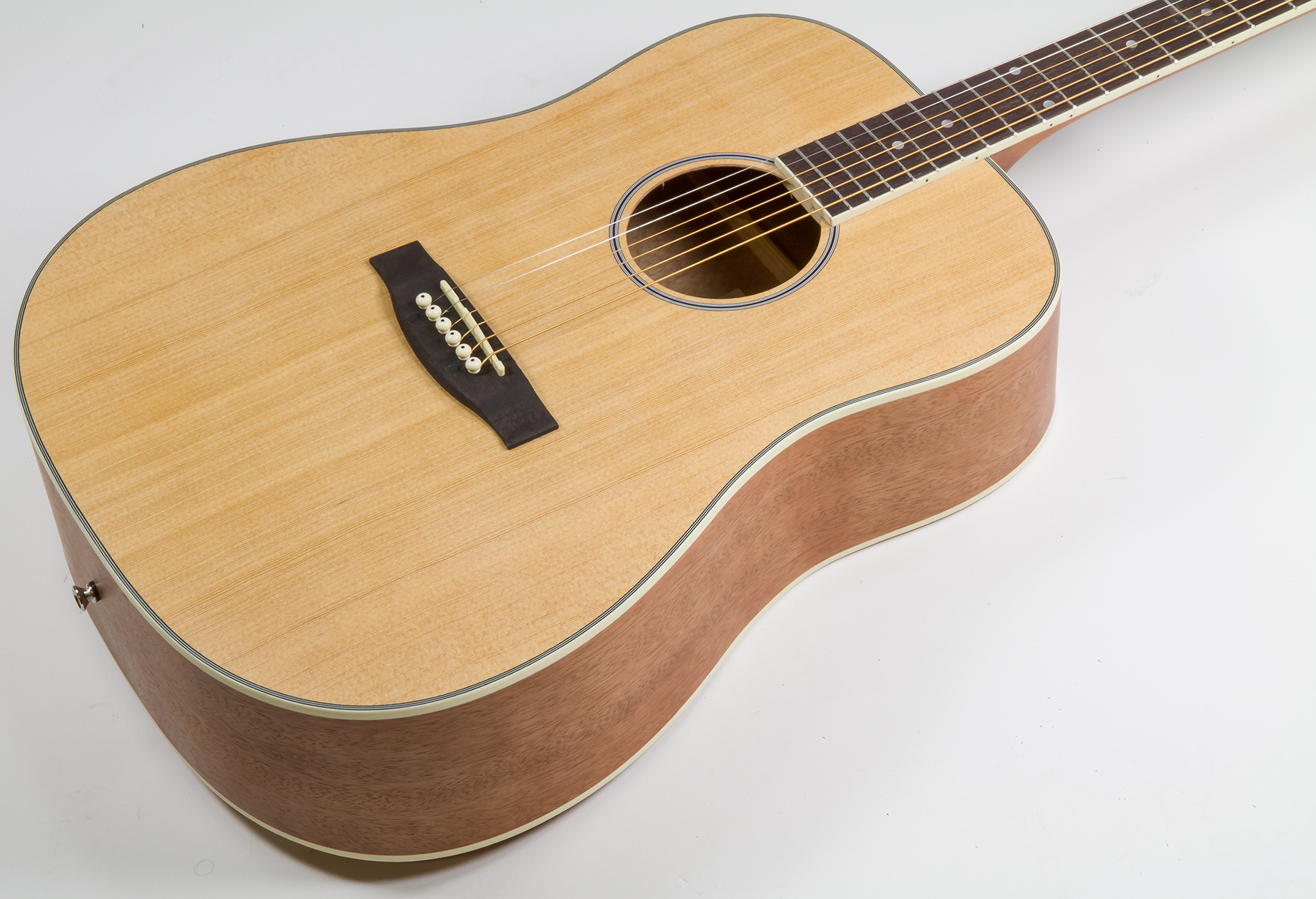 Eastone Dr100-nat Lh Gaucher Dreadnought Epicea Okoume - Natural Satin - Westerngitarre & electro - Variation 1