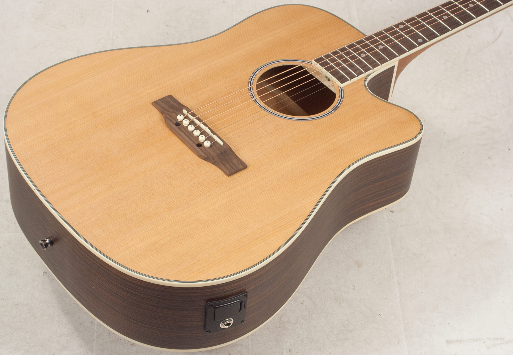 Eastone Dr160ce-nat Dreadnought Cw Epicea Wenge - Natural - Elektroakustische Gitarre - Variation 2