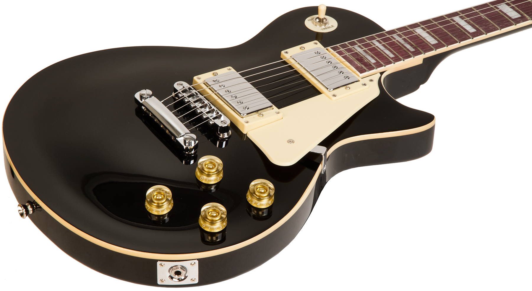 Eastone Lp100 +fender Frontman 20g +cable +clip-on Tuner +mediators +housse +courroie - Black - E-Gitarre Set - Variation 1