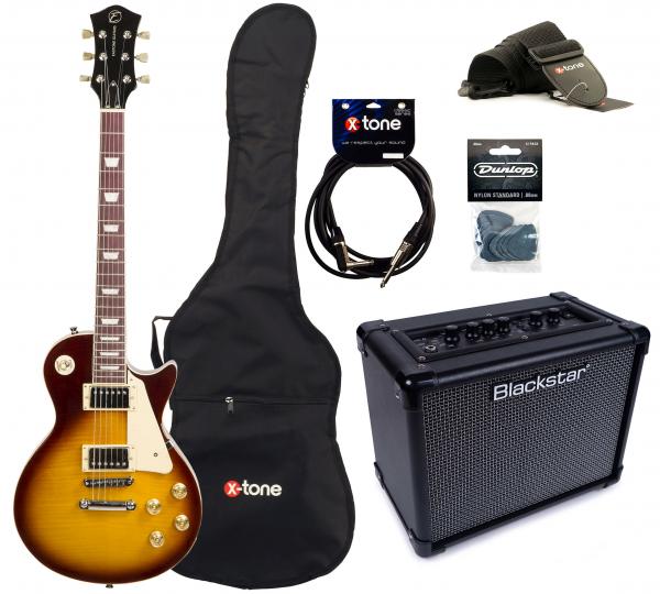 E-gitarre set Eastone LP200 HB + Blackstar ID Core V3 Stereo 10 +Accessories - Honeyburst