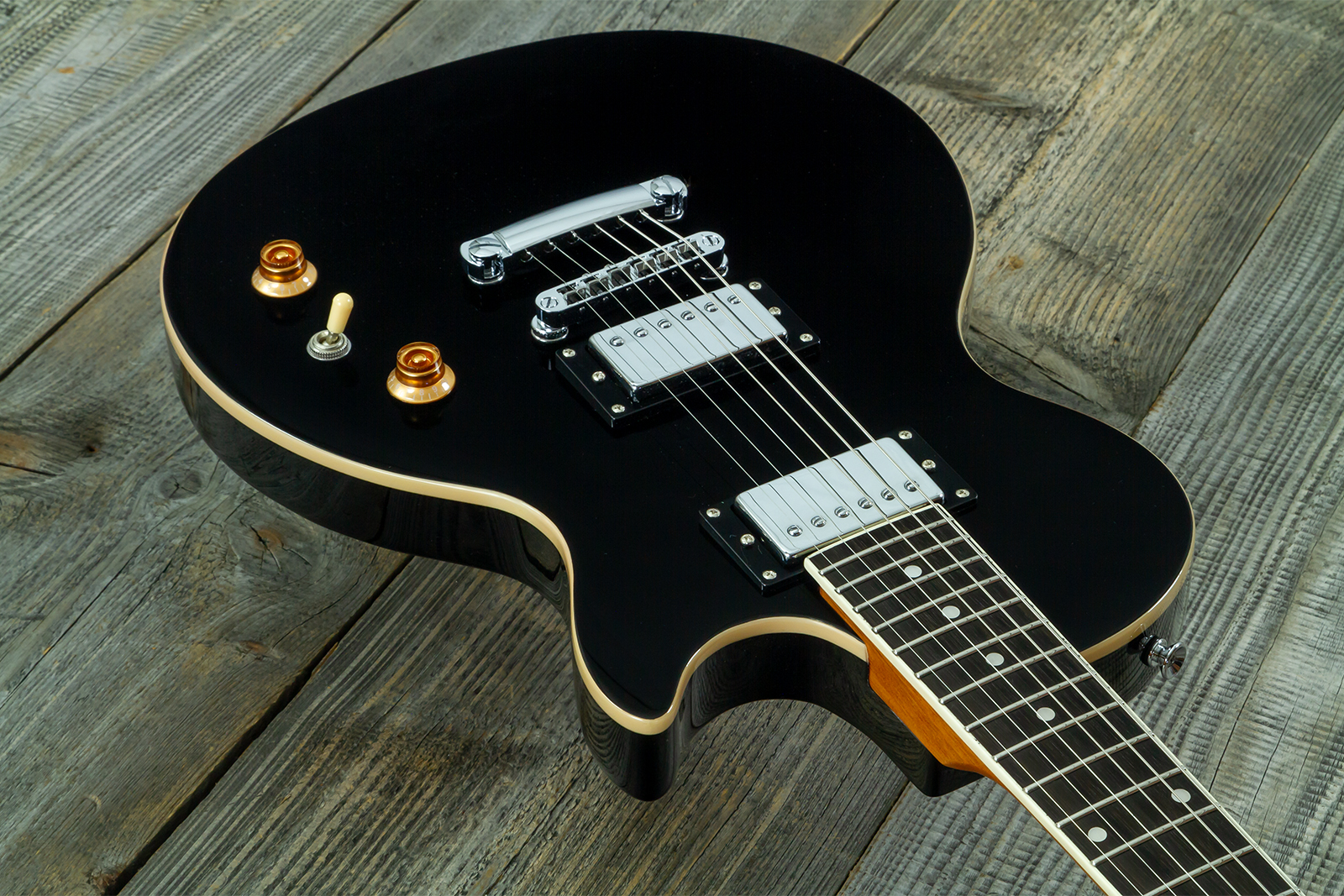 Eastone Lp70-blk 2h Ht Rw - Black - Single-Cut-E-Gitarre - Variation 2