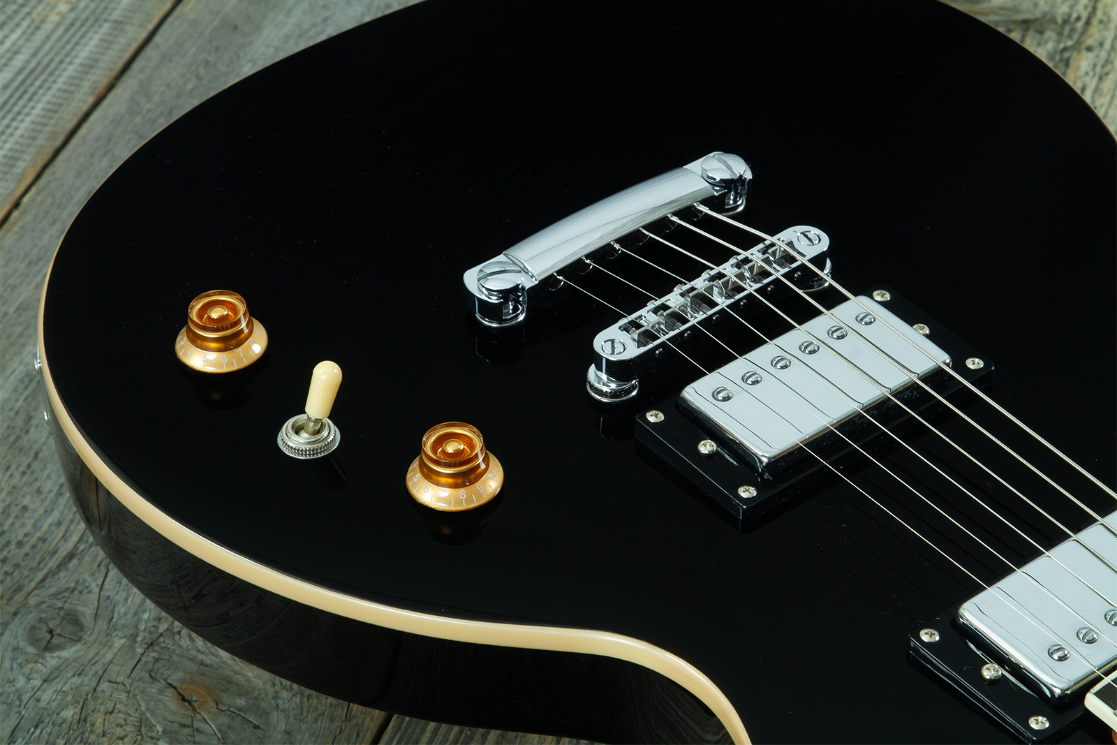 Eastone Lp70-blk 2h Ht Rw - Black - Single-Cut-E-Gitarre - Variation 3