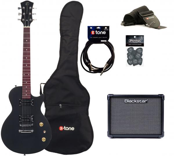 E-gitarre set Eastone LPL70 +Blackstar Id Core stereo 10 V3 +Accessoires - Black satin