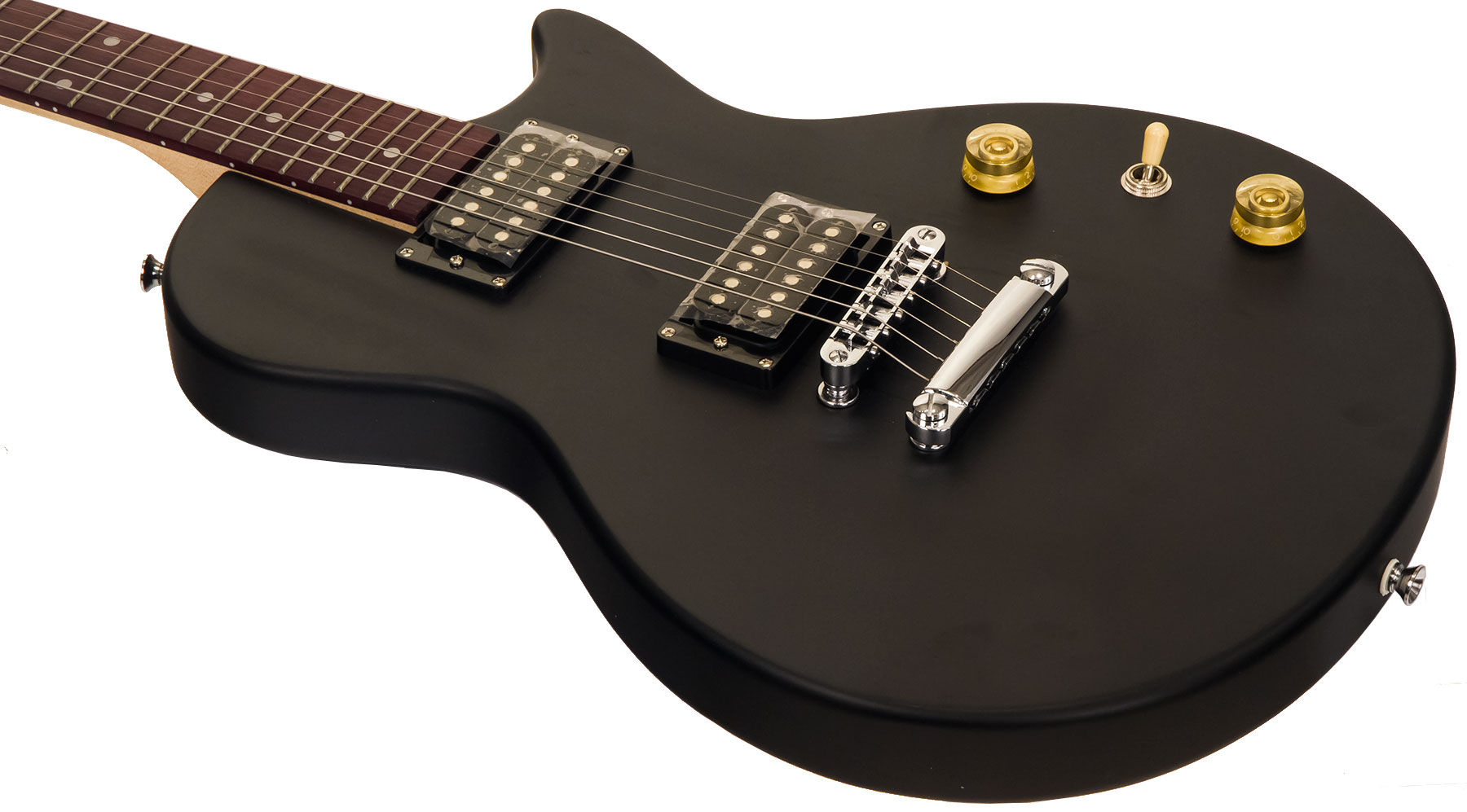 Eastone Lpl70 Hh Ht Pur - Black Satin - Single-Cut-E-Gitarre - Variation 2