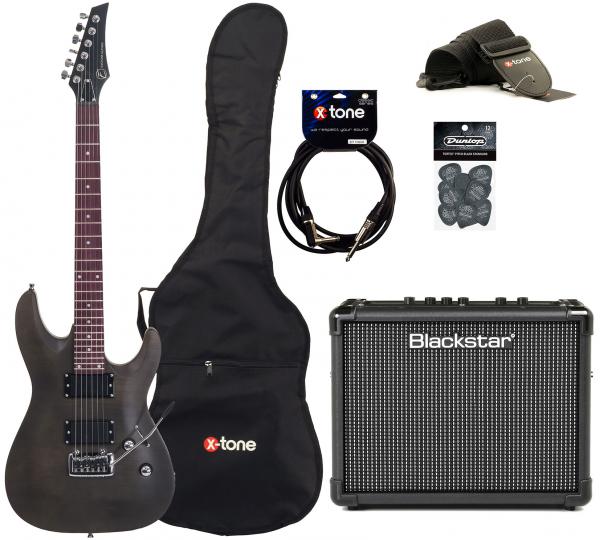 E-gitarre set Eastone METDC +Blackstar Id Core Stereo 10 V3 +Accessories - Black satin