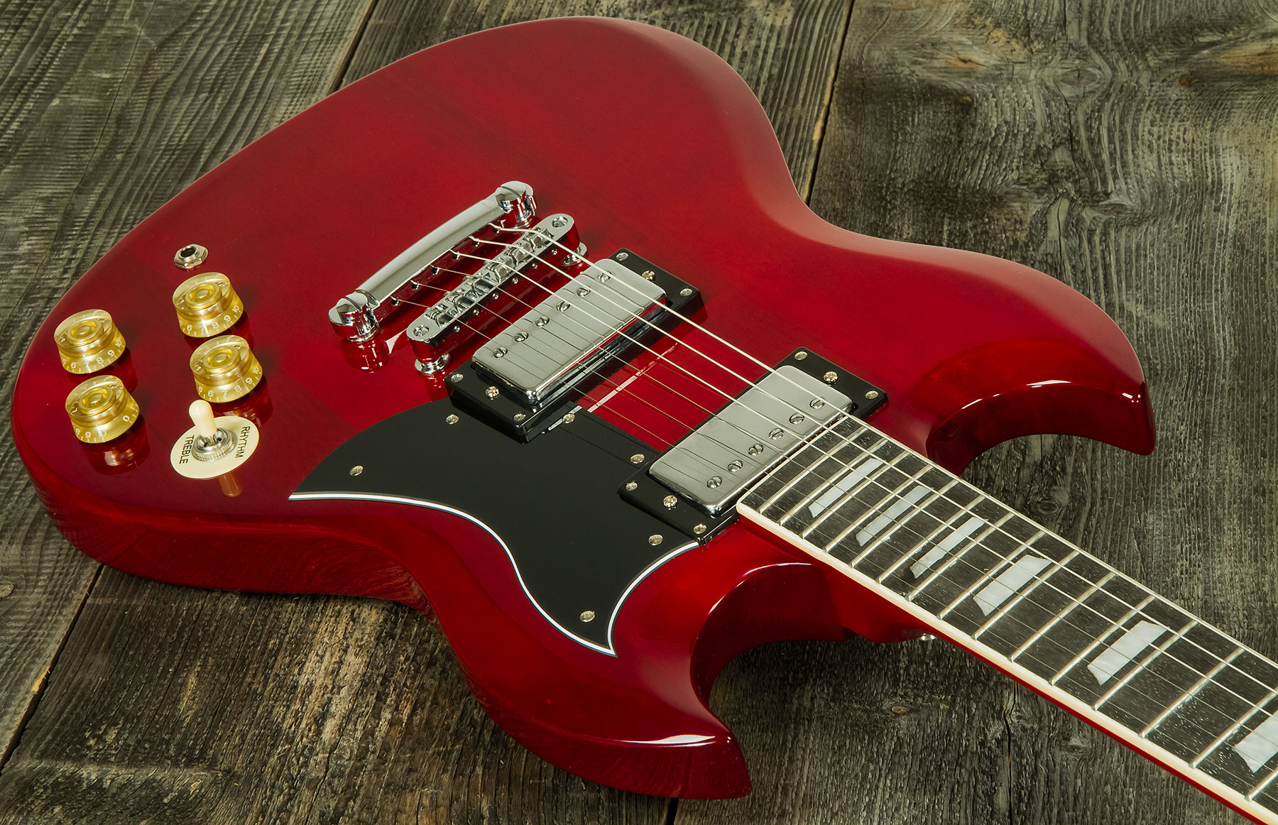 Eastone Sdc70 Hh Ht Pur - Red - Double Cut E-Gitarre - Variation 1