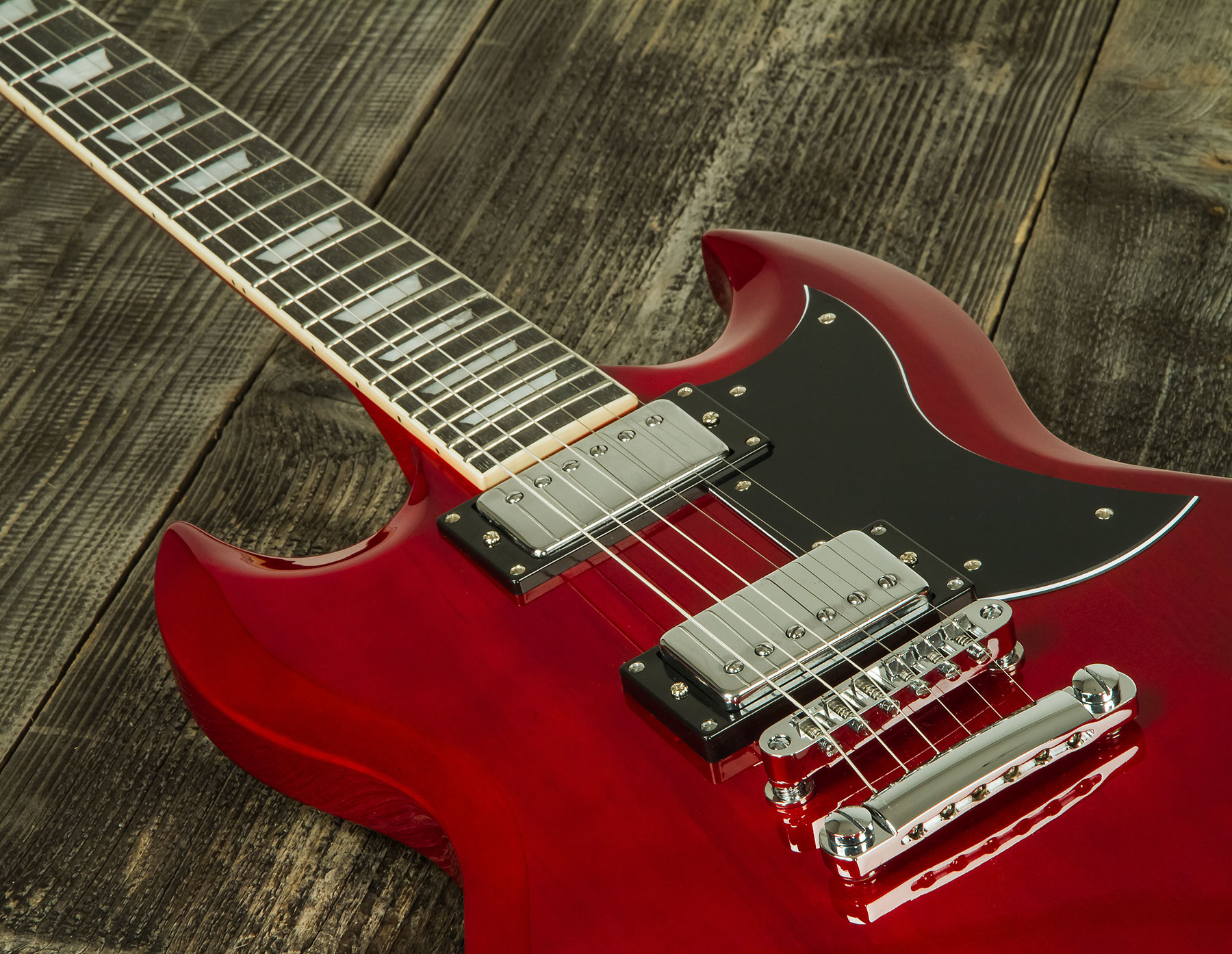 Eastone Sdc70 Hh Ht Pur - Red - Double Cut E-Gitarre - Variation 3