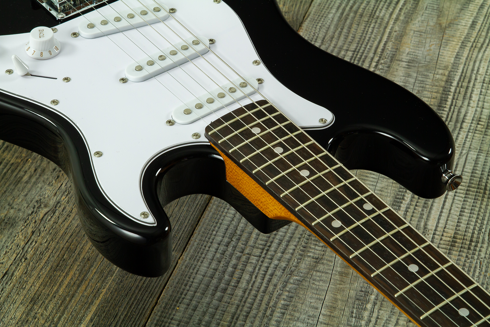 Eastone St-mini-blk 3s Trem Pur - Black - E-Gitarre für Kinder - Variation 4