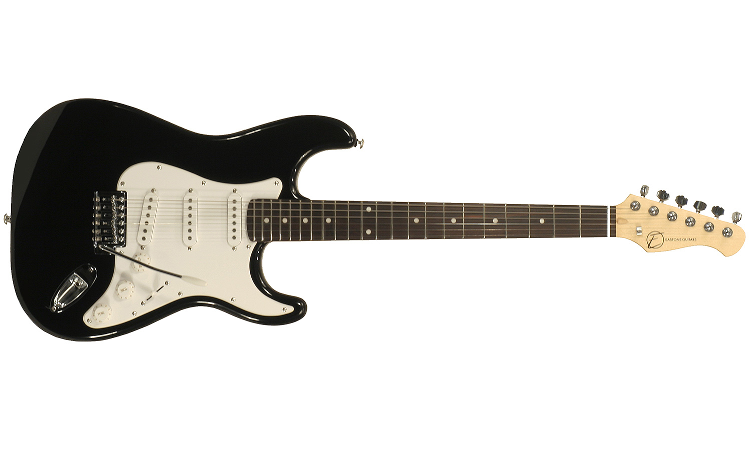 Eastone Str70-blk 3s Pur - Black - E-Gitarre in Str-Form - Variation 1