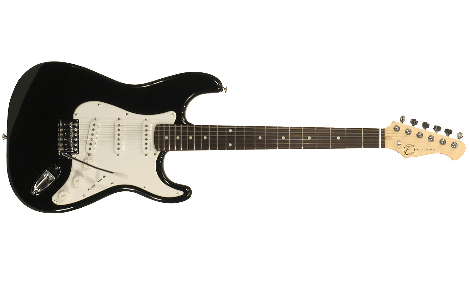 Eastone Str70-blk 3s Pur - Black - E-Gitarre in Str-Form - Variation 1