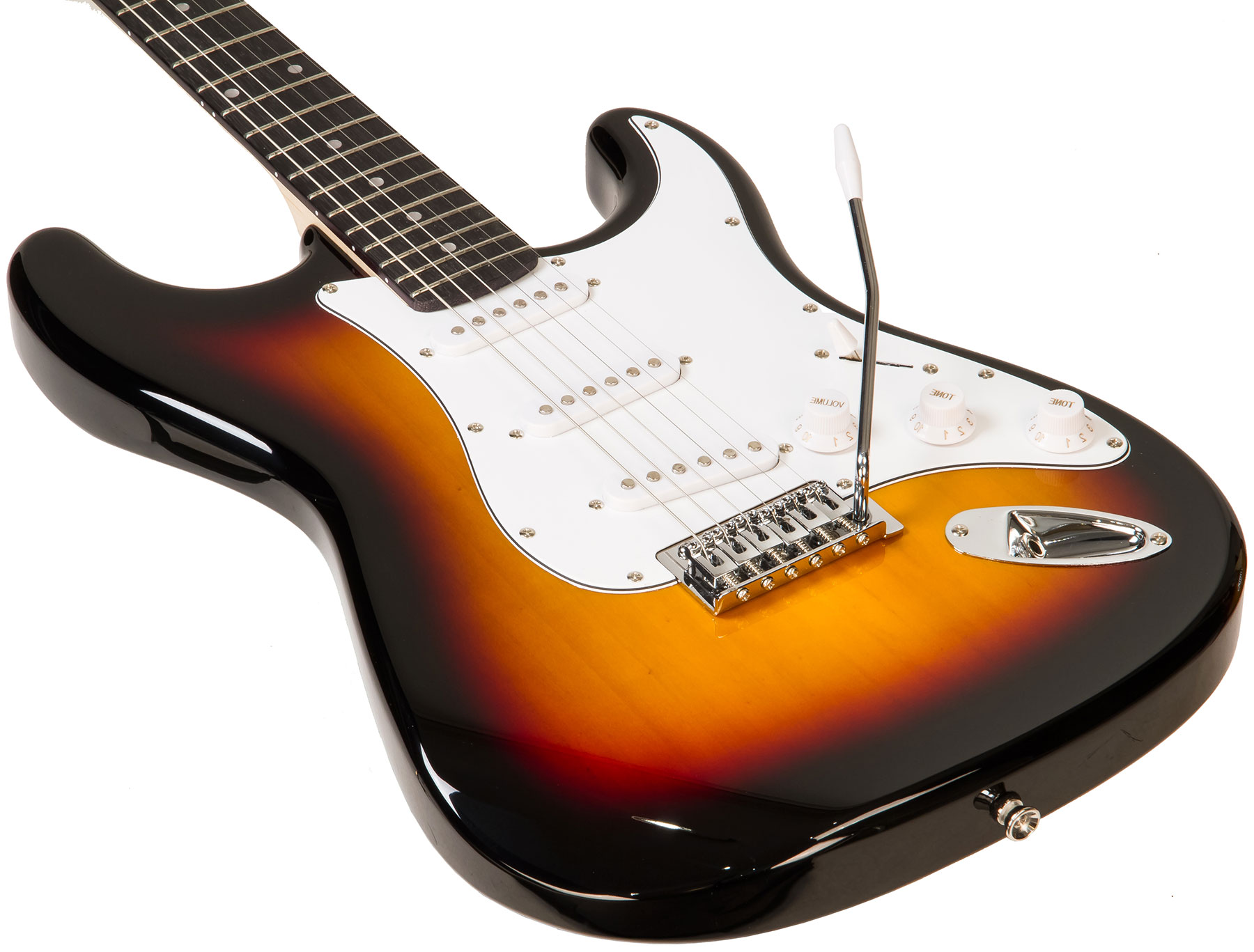 Eastone Str70 +fender Frontman 20g +cable +clip-on Tuner +mediators +housse +courroie - 3 Tone Sunburst - E-Gitarre Set - Variation 1