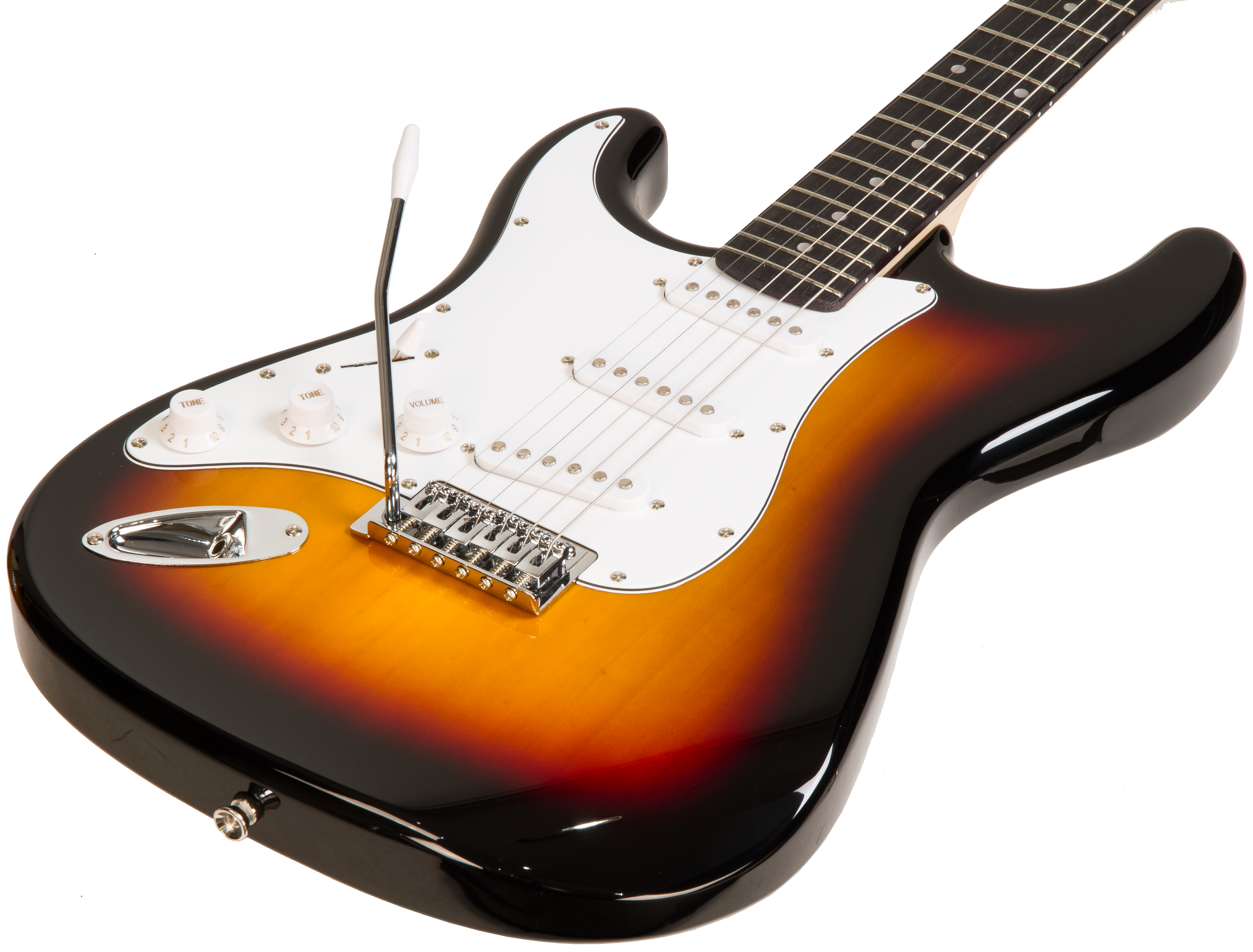 Eastone Str70t 3ts Lh Gaucher Sss Trem Pur - Sunburst - E-Gitarre für Linkshänder - Variation 1