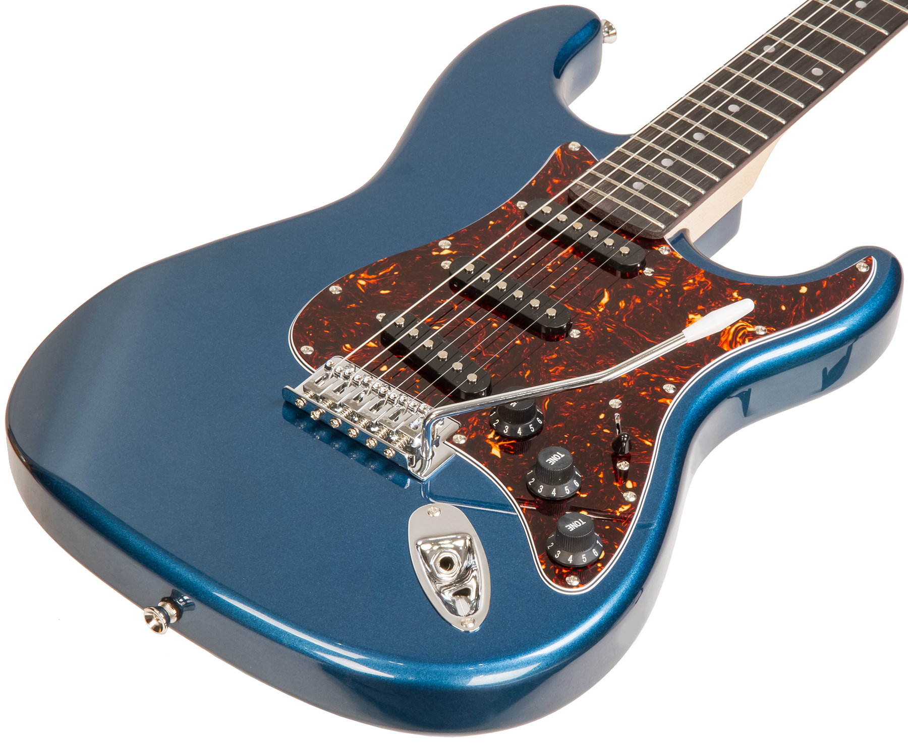 Eastone Str70t + Blackstar Id Core V3 10w +courroie +housse +cable +mediators - Lake Placid Blue - E-Gitarre Set - Variation 1