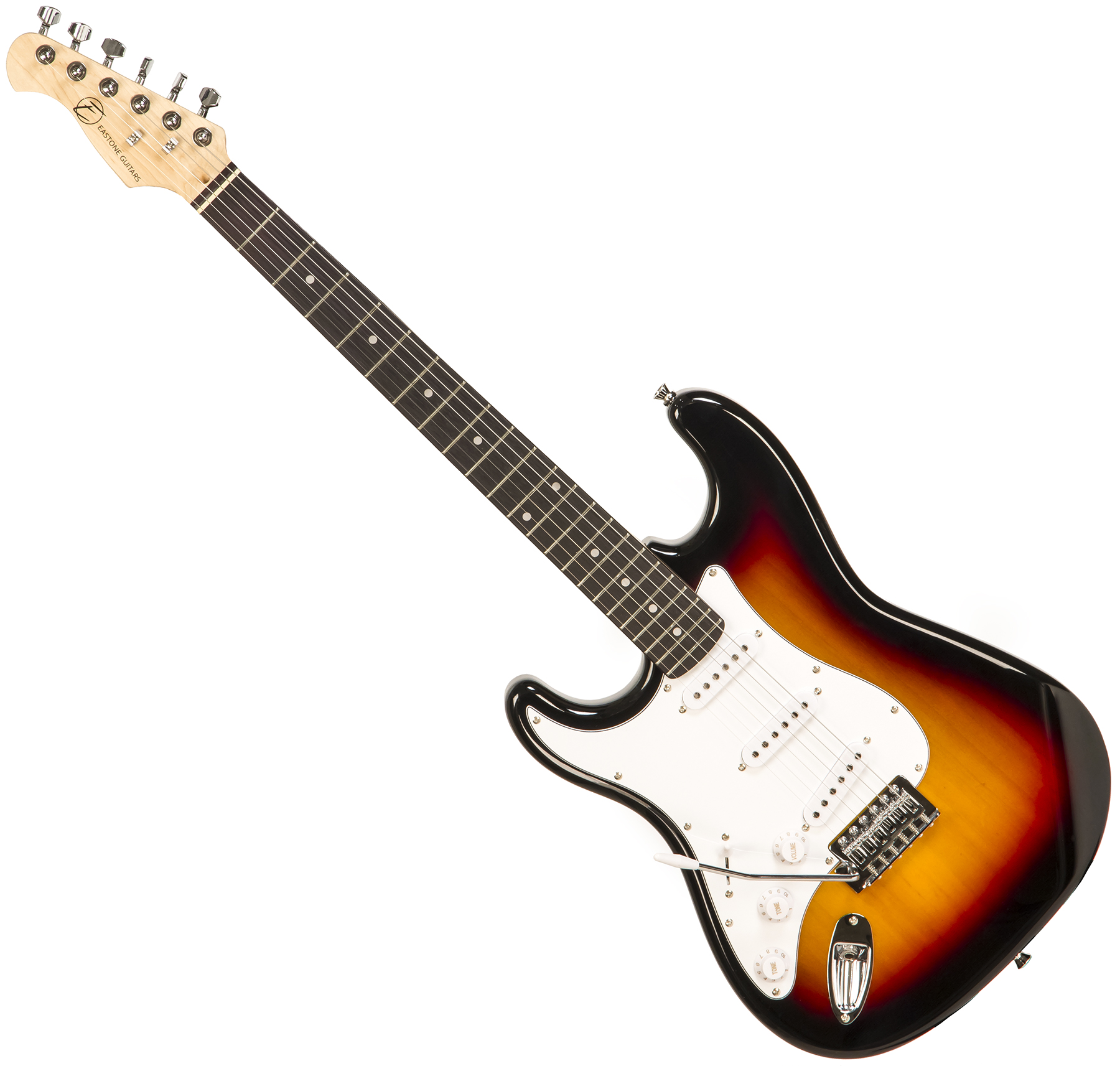 Eastone Str70t Lh Gaucher +marshall Mg10 10w +cable +mediators +housse - Sunburst - E-Gitarre für Linkshänder - Variation 1