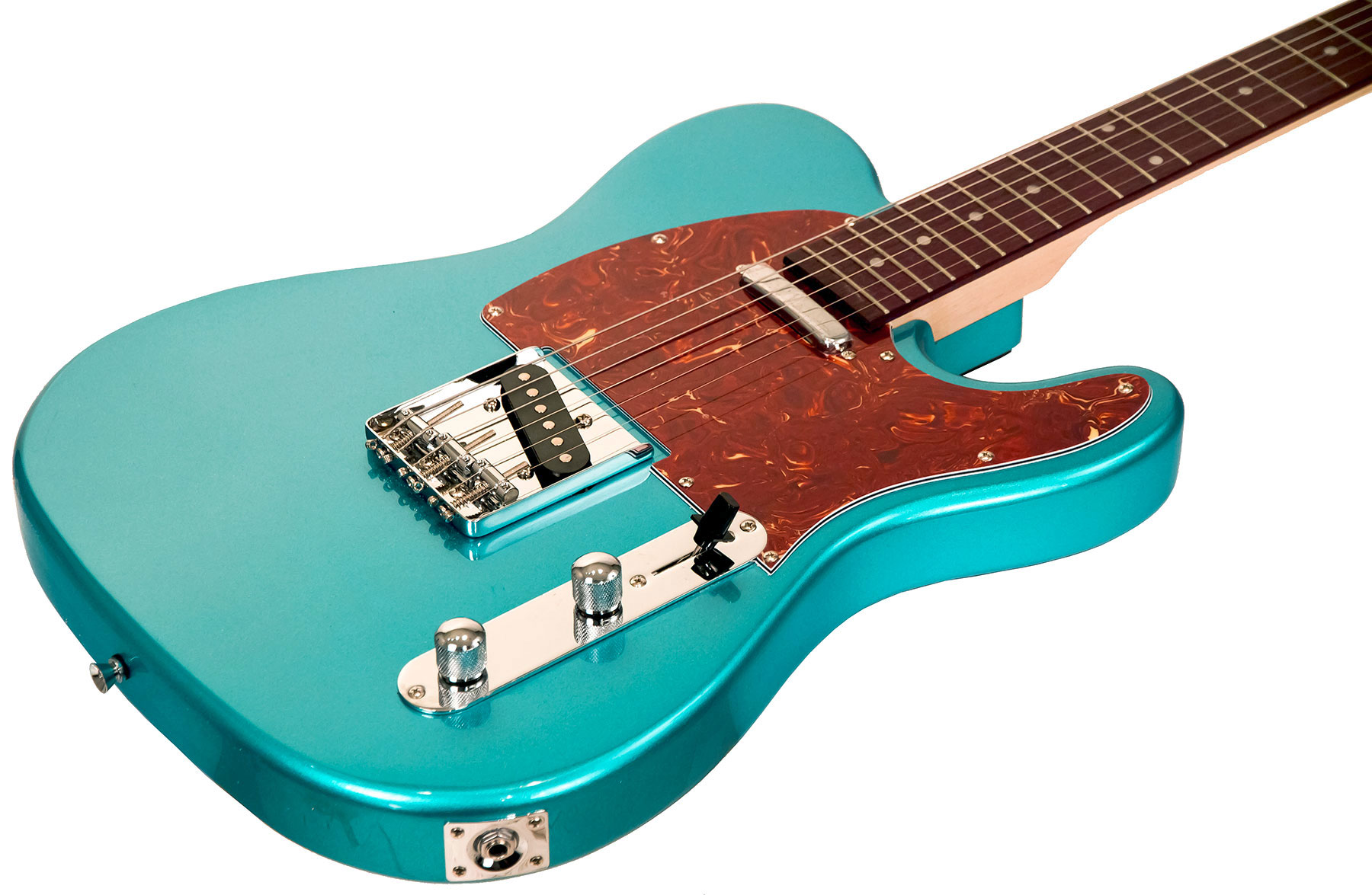 Eastone Tl70 +marshall Mg10 +housse +courroie +cable +mediators - Metallic Light Blue - E-Gitarre Set - Variation 1
