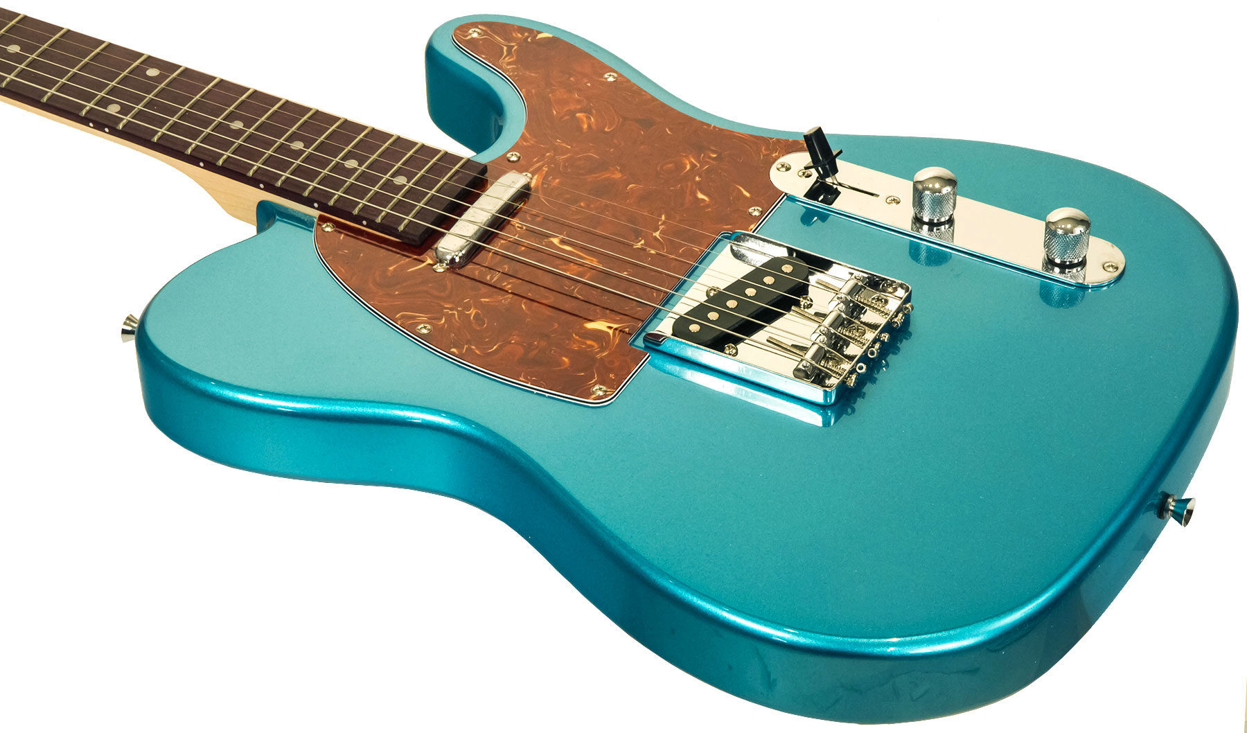 Eastone Tl70 +marshall Mg10 +housse +courroie +cable +mediators - Metallic Light Blue - E-Gitarre Set - Variation 2