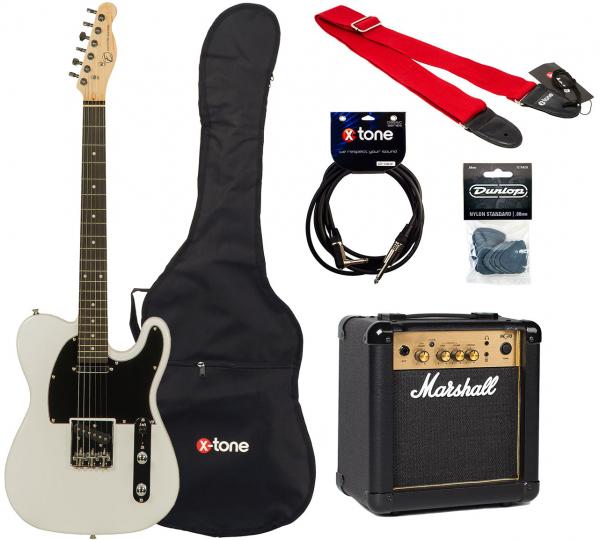 Solidbody e-gitarre Eastone TL70 +Marshall MG10 +Accessories - olympic white