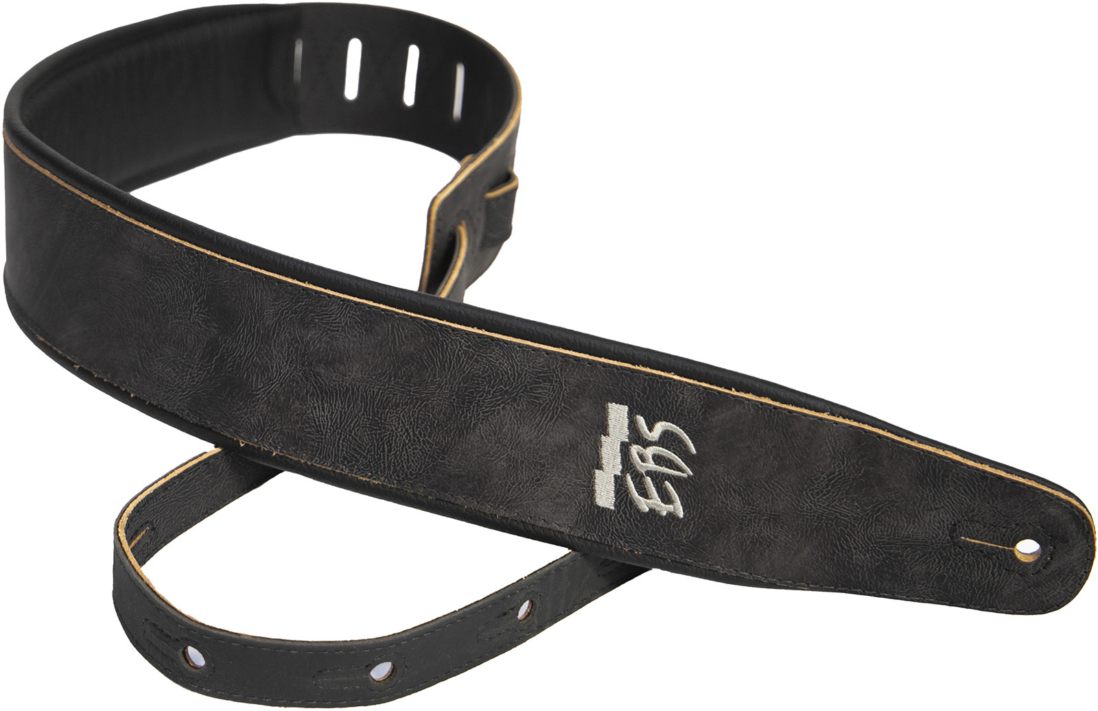 Ebs Sangles Cuir Stained Black - Gitarrengurt - Main picture