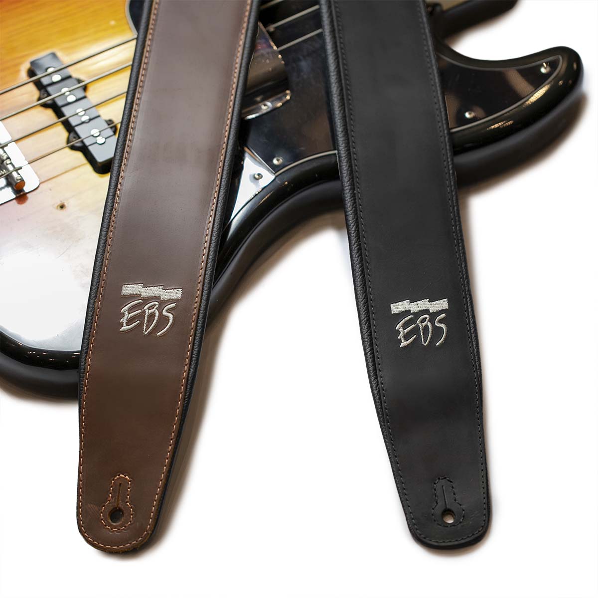Ebs Sangle Cuir Smooth Mat Black - Gitarrengurt - Variation 1