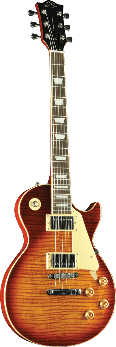 Eko Vl-480 Tribute Starter 2h Ht Wpc - Aged Cherry Burst Flamed - Single-Cut-E-Gitarre - Variation 1