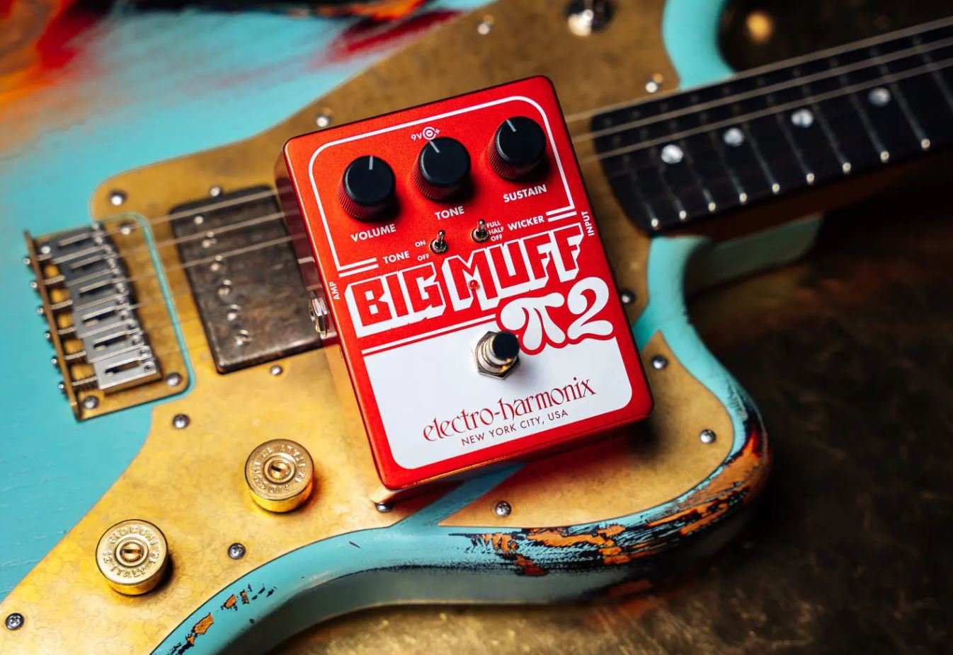 Electro Harmonix Big Muff Pi 2 Tone Wicker - Overdrive/Distortion/Fuzz Effektpedal - Variation 3