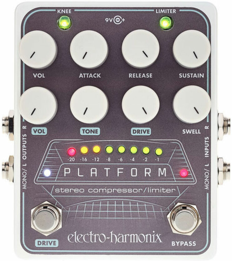Electro Harmonix Platform Stereo Compressor/limiter Overdrive - Kompressor/Sustain/Noise gate Effektpedal bass - Main picture