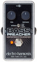 Kompressor/sustain/noise gate effektpedal Electro harmonix Bass Preacher Compressor/Sustainer