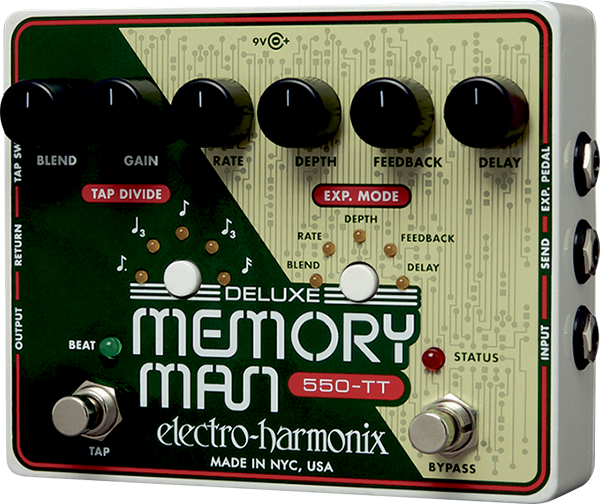 Reverb/delay/echo effektpedal Electro harmonix Deluxe Memory Man 550TT
