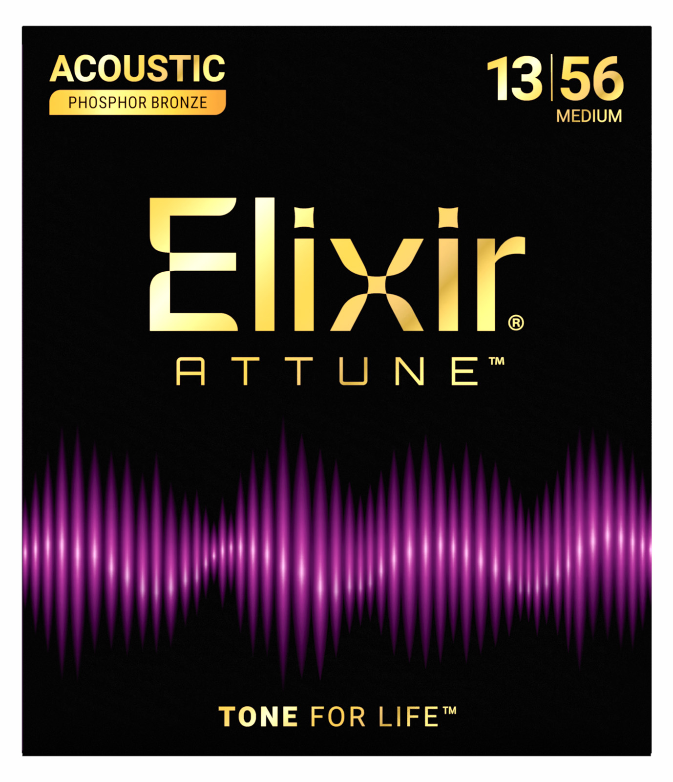 Elixir Jeu De 6 Cordes 21102 Attune Phos.bronze. M 13-56 - Westerngitarre Saiten - Variation 1