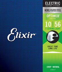 E-gitarren saiten Elixir 19057 7-String Optiweb NPS Electric Guitar Strings 10-56 - 7-saiten-set