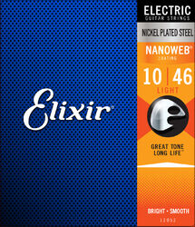 E-gitarren saiten Elixir Electric (6) Nanoweb Nickel Plated Steel 10-46 - Saitensätze 