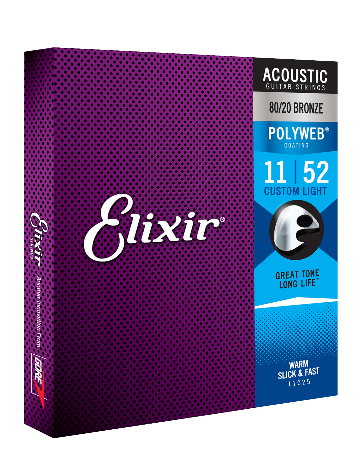 Elixir Jeu De 6 Cordes Guit. Folk 6c Polyweb 80.20 Bronze 011.052 11025 - Westerngitarre Saiten - Variation 1