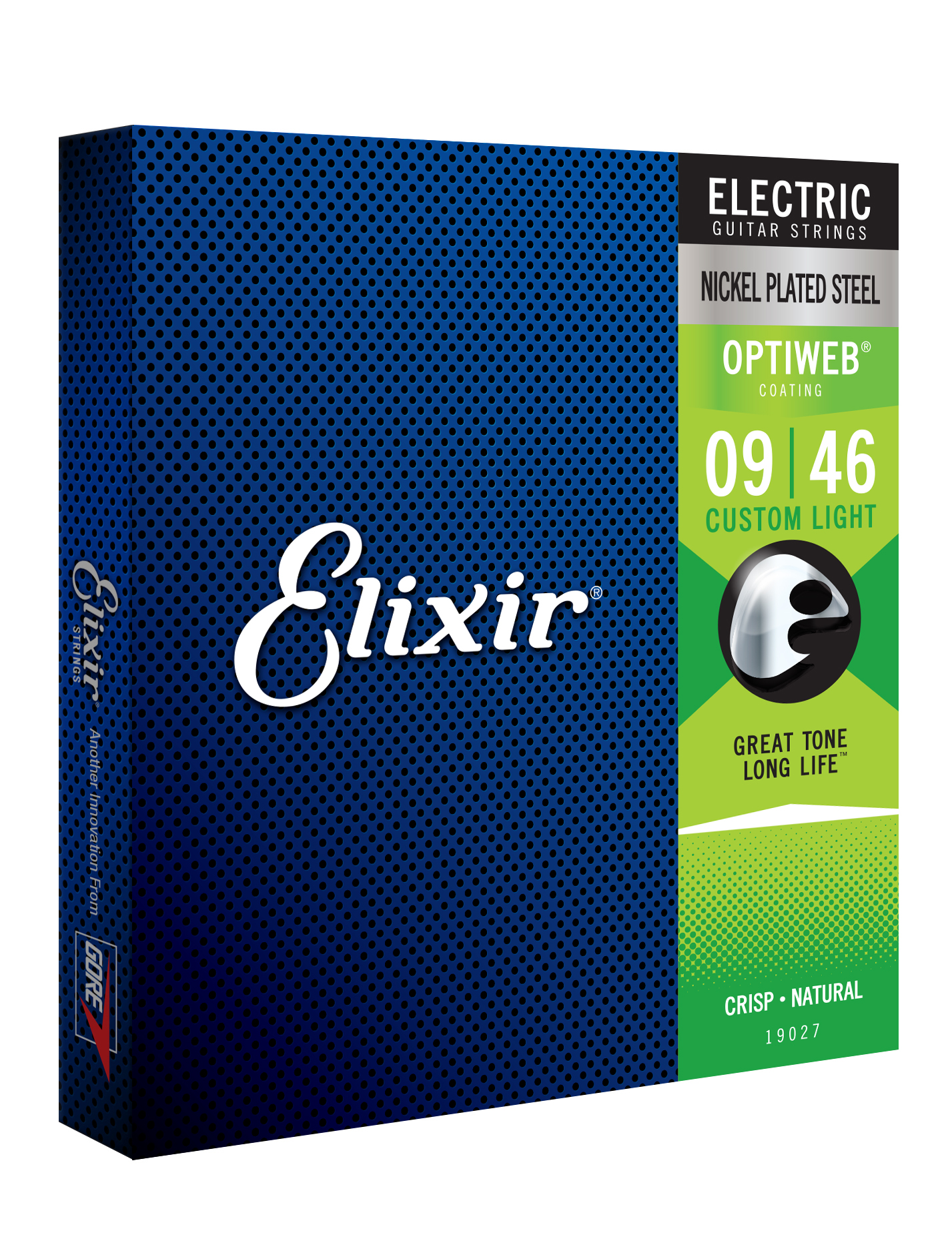 Elixir 19027 Optiweb Nps Round Wound Electric Guitar 6c 9-46 - E-Gitarren Saiten - Variation 1