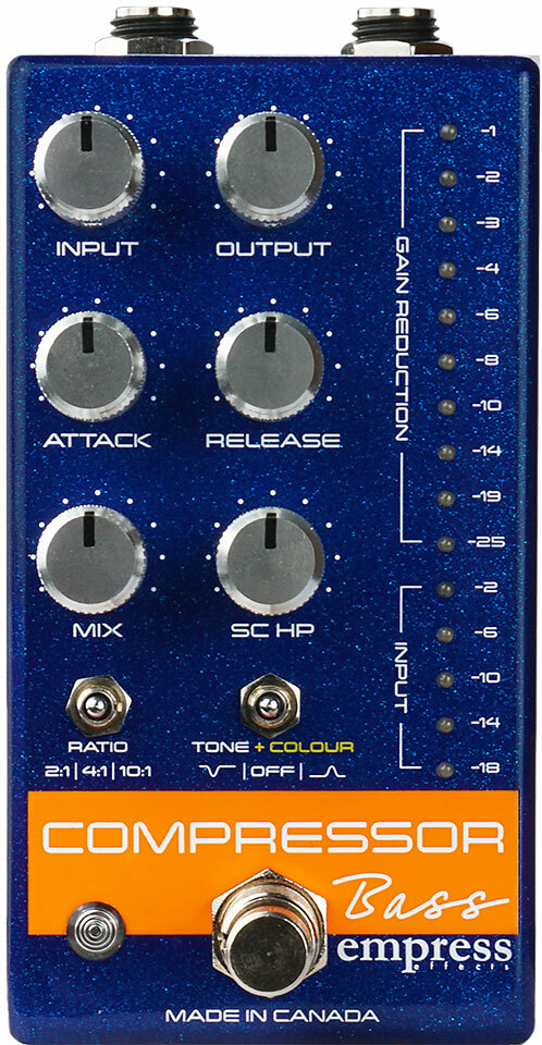 Empress S&d Compressor Bass Blue Sparkle - Kompressor/Sustain/Noise gate Effektpedal - Main picture