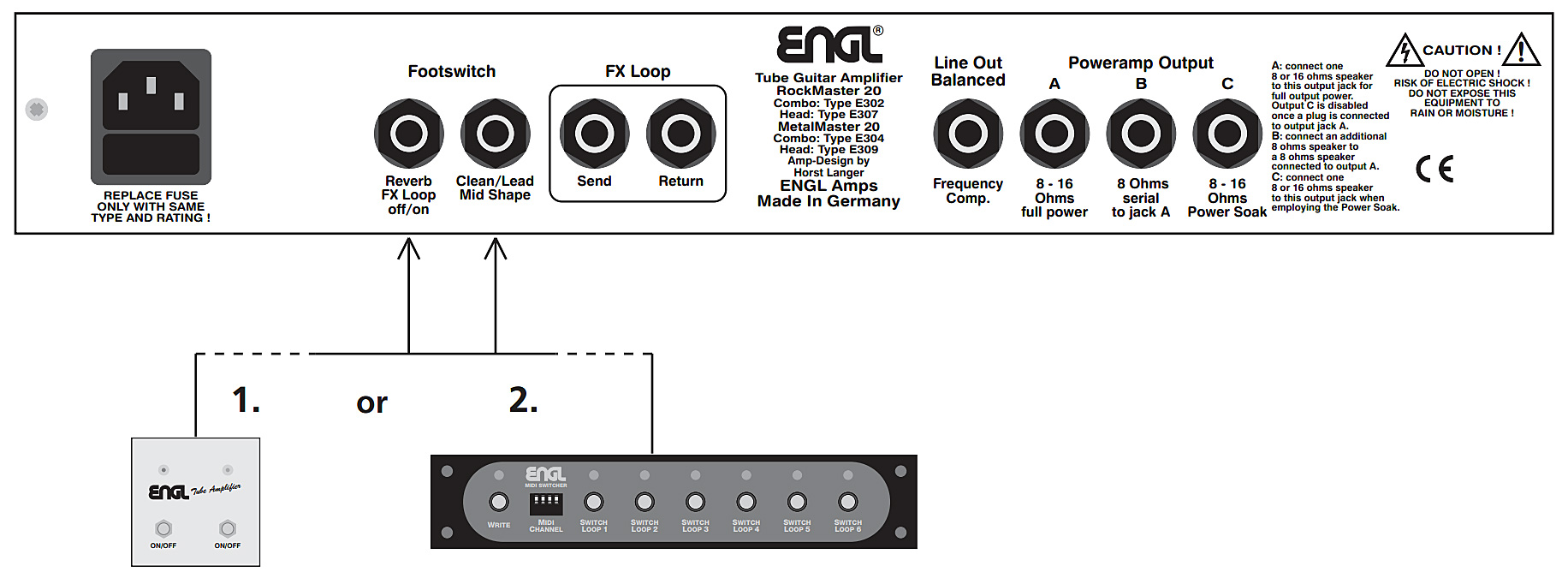 Engl Metalmaster E309 Head 20w Black - E-Gitarre Topteil - Variation 2