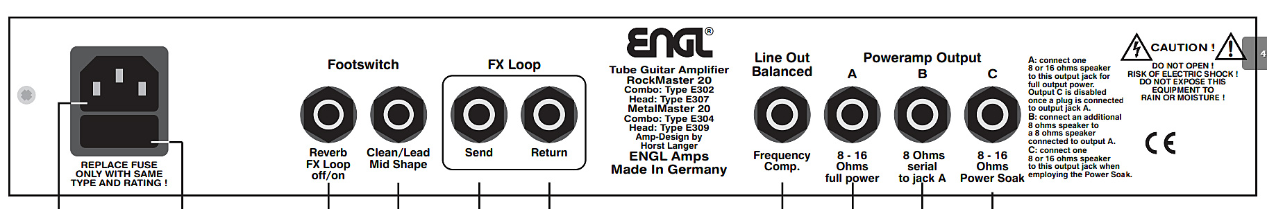 Engl Rockmaster E307 Head 20w Black - E-Gitarre Topteil - Variation 2