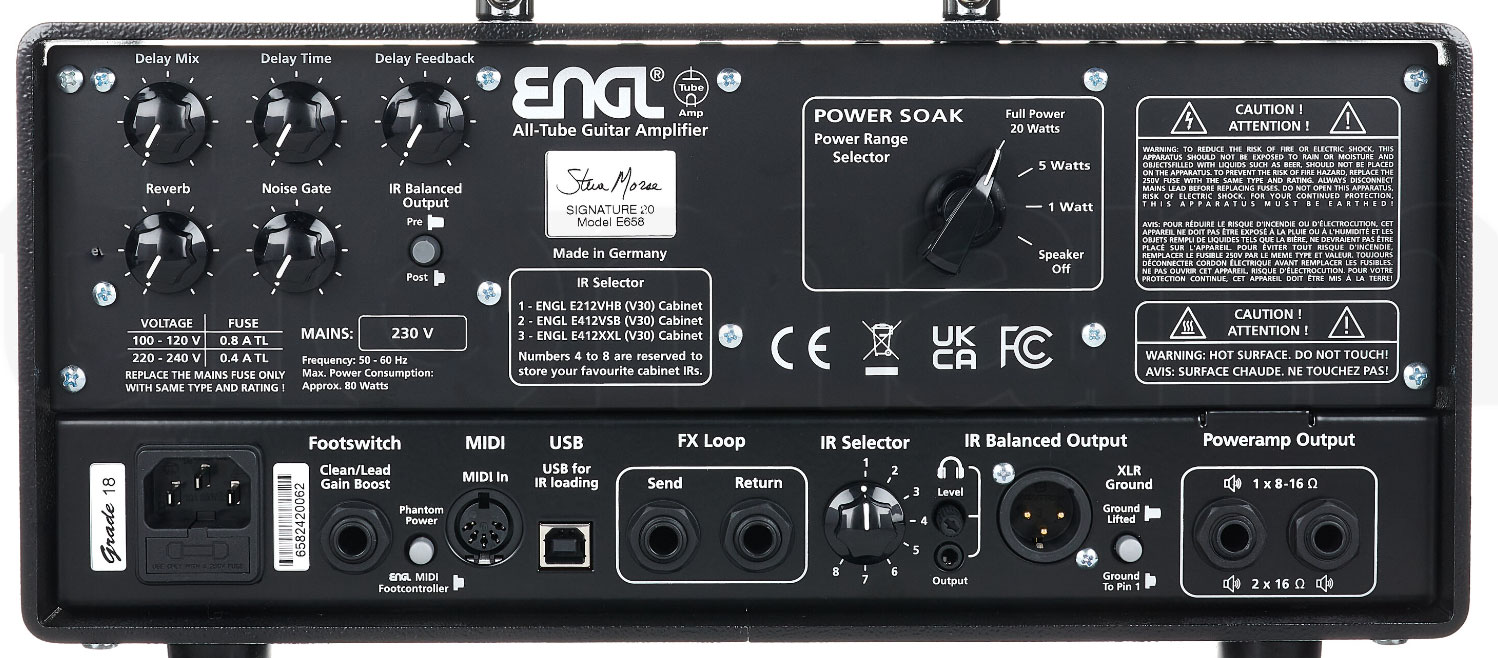Engl Steve Morse E658 20 Head Signature 20/5/1w El84 - E-Gitarre Topteil - Variation 3