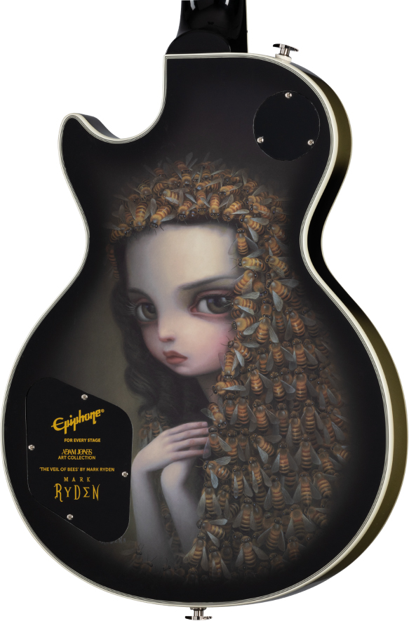 Epiphone Adam Jones Les Paul Custom Art Ltd 2h Ht Eb - Silverburst Mark Ryden The Veil Of Bees - Single-Cut-E-Gitarre - Variation 3