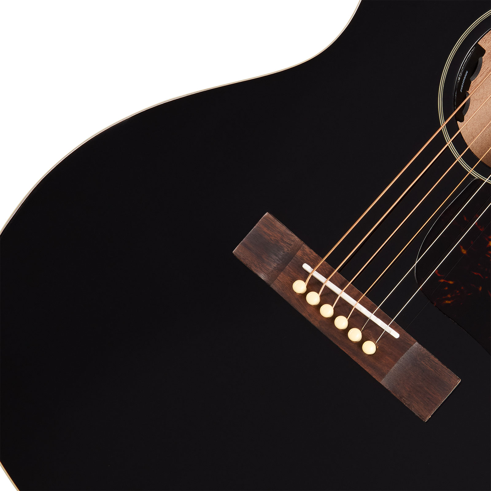 Epiphone Blues King Studio Lh Gaucher Ibg Parlor Epicea Acajou Rw - Ebony - Folk-Gitarre - Variation 4