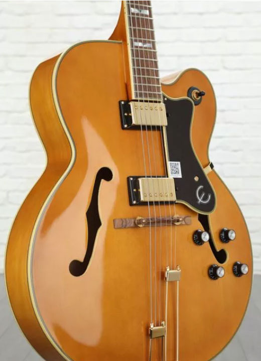 Epiphone Broadway 2019 Hh Ht Pf - Vintage Natural - Hollowbody E-Gitarre - Variation 1