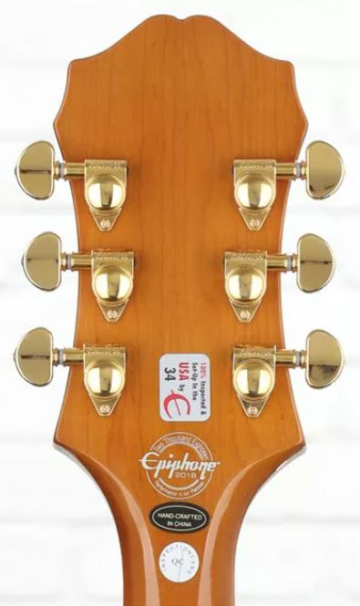 Epiphone Broadway 2019 Hh Ht Pf - Vintage Natural - Hollowbody E-Gitarre - Variation 4