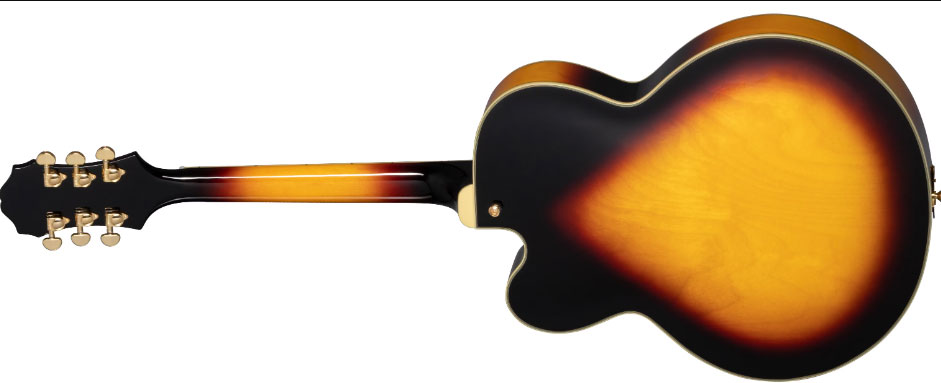 Epiphone Broadway Archtop 2h Ht Lau - Vintage Sunburst - Hollowbody E-Gitarre - Variation 1