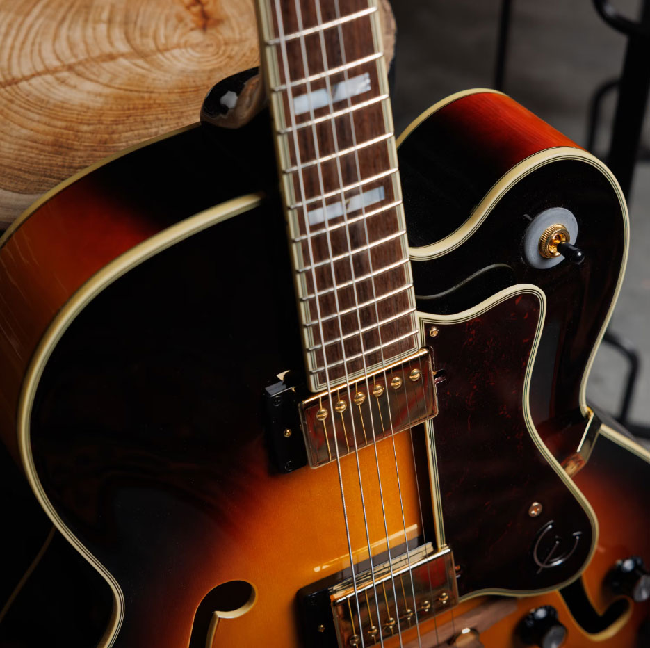 Epiphone Broadway Archtop 2h Ht Lau - Vintage Sunburst - Hollowbody E-Gitarre - Variation 6