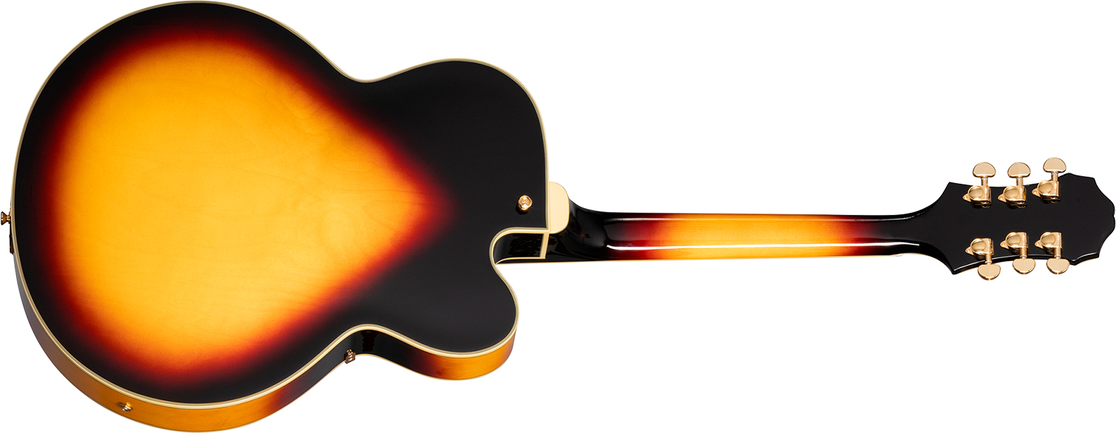 Epiphone Broadway Lh Original Archtops Gaucher 2h Ht Rw - Vintage Sunburst - Hollowbody E-Gitarre - Variation 1