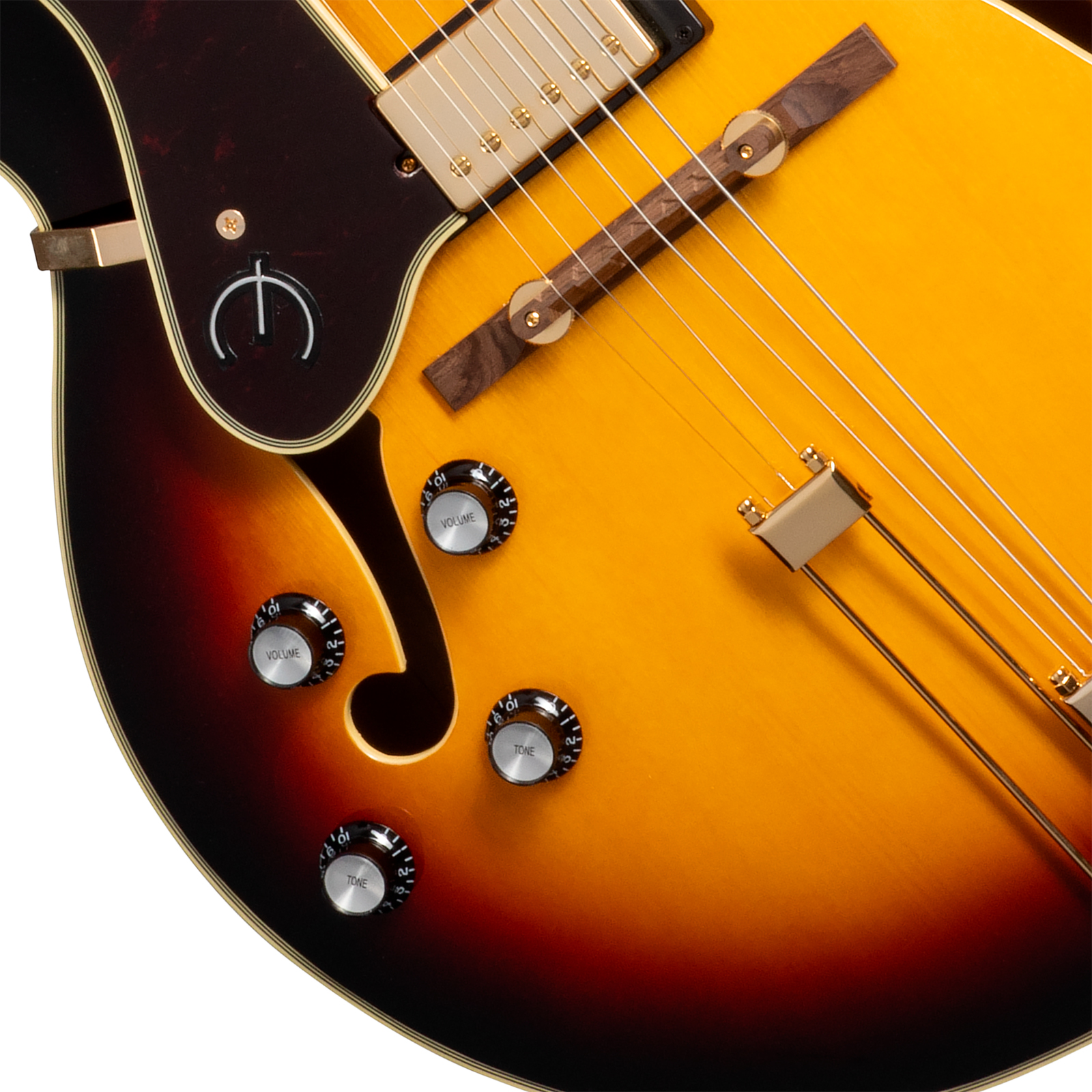 Epiphone Broadway Lh Original Archtops Gaucher 2h Ht Rw - Vintage Sunburst - Hollowbody E-Gitarre - Variation 3