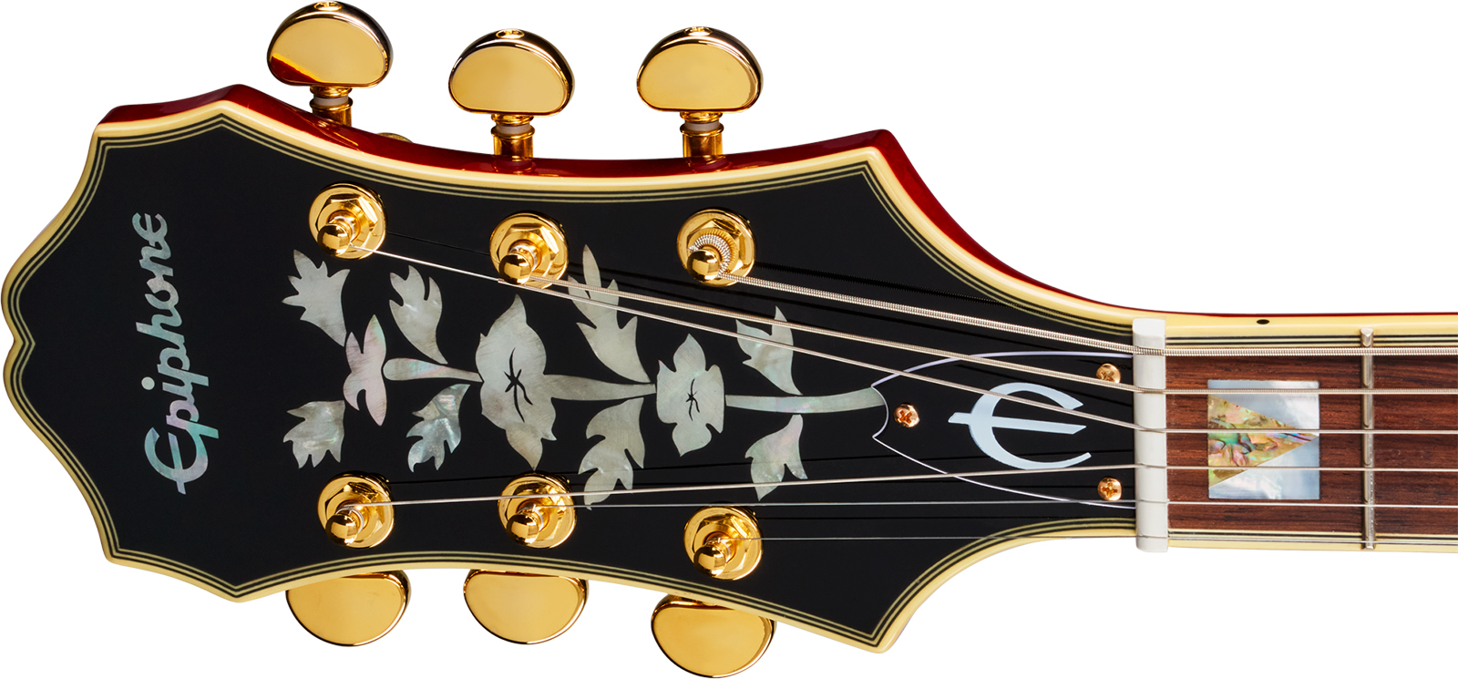 Epiphone Broadway Lh Original Archtops Gaucher 2h Ht Rw - Wine Red - Hollowbody E-Gitarre - Variation 4